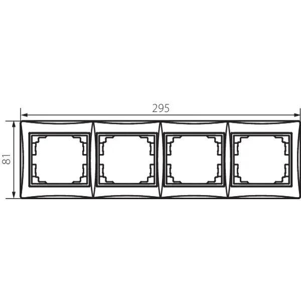 4 Gang Frame Horizontal - with wing DOMO