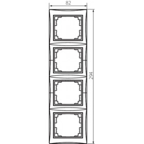 4 Gang Frame Vertical - with wing DOMO