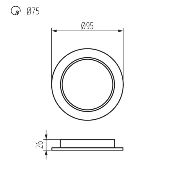 Downlight fitting TAVO LED