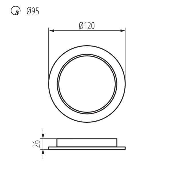 Downlight fitting TAVO LED