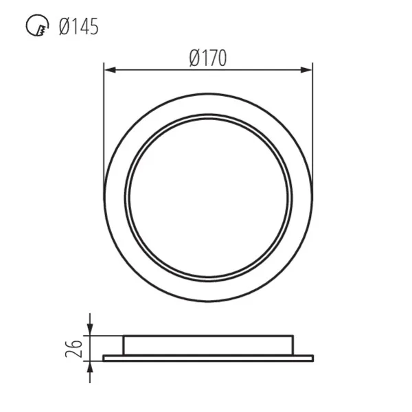 Downlight fitting TAVO LED