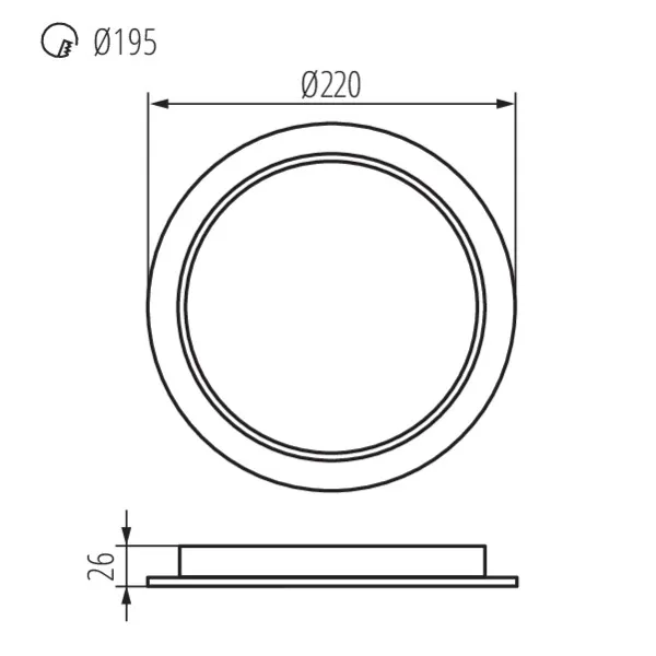 Downlight fitting TAVO LED