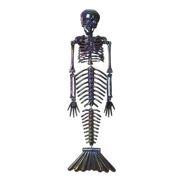 Helovyno papuošimai My Other Me Griaučiai Undinė Chromuotas (37 cm)