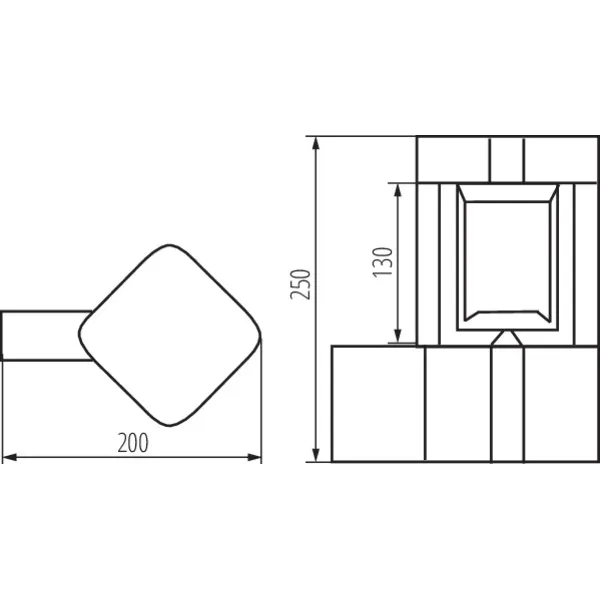 Garden light fitting with replaceable light source PEVO