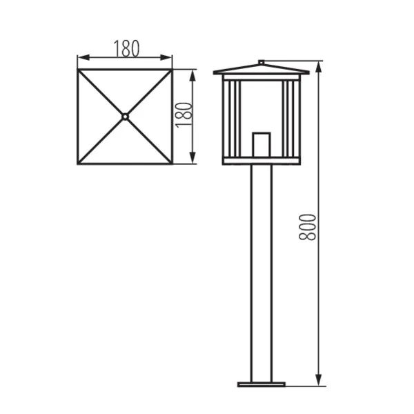 Garden light fitting with replaceable light source SELTO