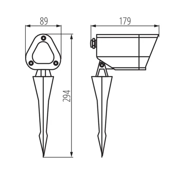 Garden light fitting with replaceable light source VORA