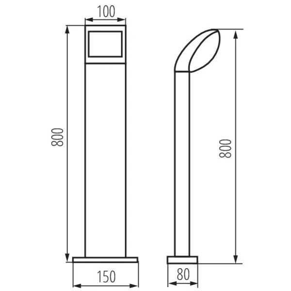 LED garden lighting fixture ABETE LED