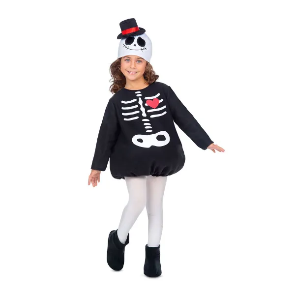 Costume for Babies My Other Me 12-24 Months Skeleton Black (3 Pieces)