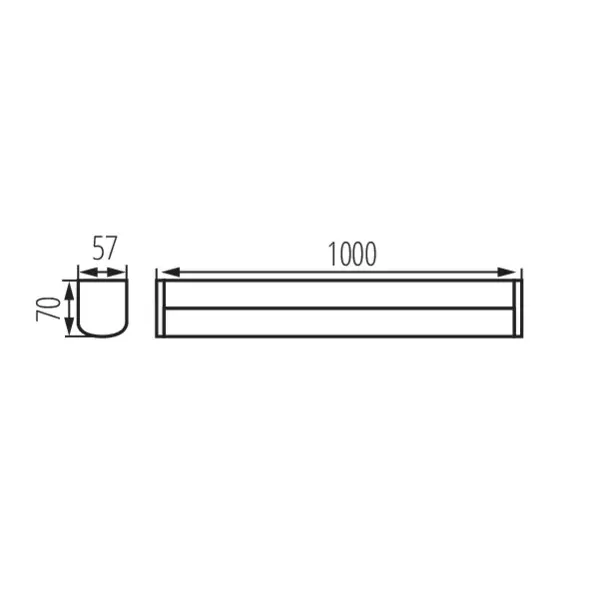 LED wall mounted fitting AKVO IP44 S