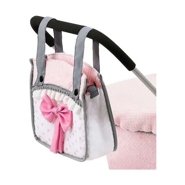 Leļlu Ratiņi Reig Dolls Pram Rozā 64 cm