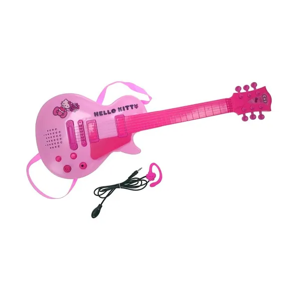 Детская гитара Hello Kitty Электроника Микрофон Розовый