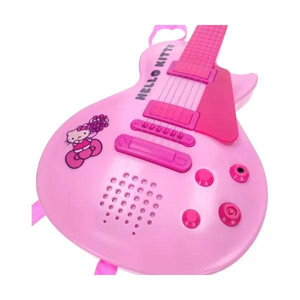 Детская гитара Hello Kitty Электроника Микрофон Розовый