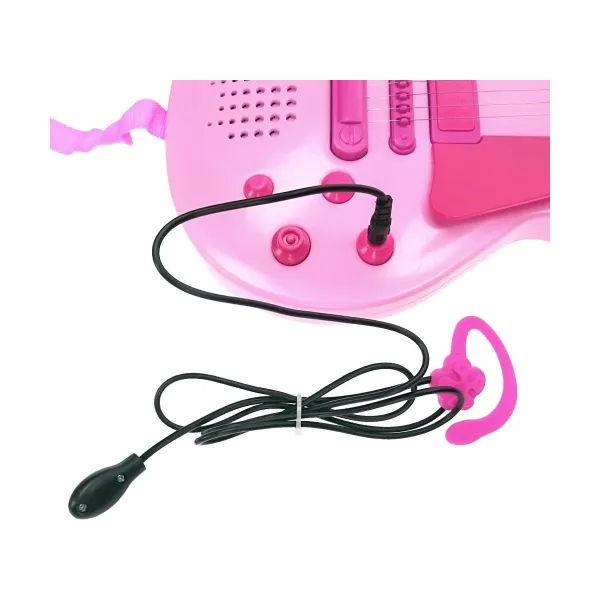 Детская гитара Hello Kitty Электроника Микрофон Розовый