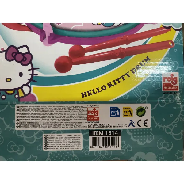 Drum Hello Kitty Blue Pink 16 cm