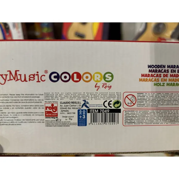 Marakas Reig Daudzkrāsains Koks Plastmasa 20 cm