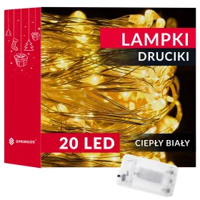 Joulukuusen valot 20 LED-mikrojohtoa, paristokäyttöiset