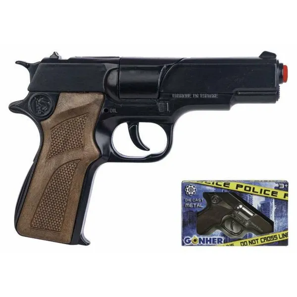 Cap Gun Gonher Police Officer Black