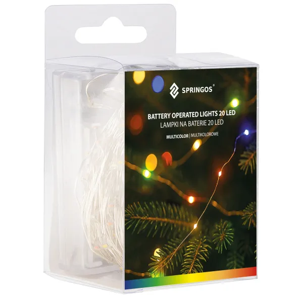 Новогодние гирлянды на батарейках Springos CL0008 1,9м