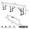 Bench Lifetime Foldable White 183 x 29 x 42 cm