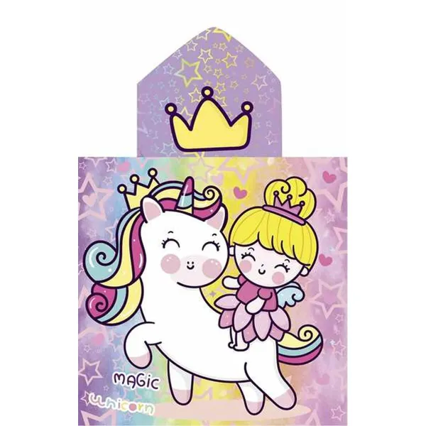 Пончо-полотенце с капюшоном Secaneta Unicornprins 60 x 120 cm