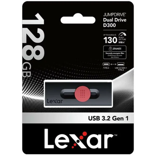 USB Zibatmiņa Lexar LJDD300128G-BNBNG
