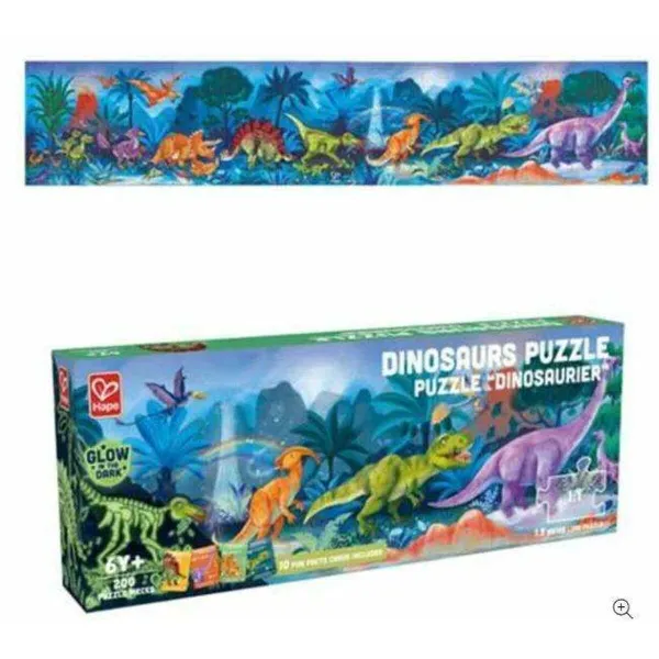 Palapeli Hape 150 x 30 cm 150 x 30 x 0,2 cm Dinosaurus 200 Kappaletta