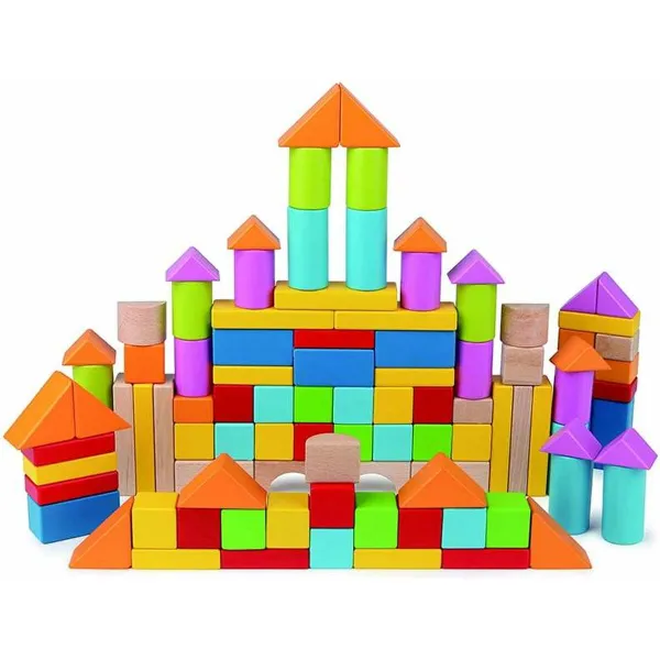 Statymo blokų Žaidimas Hape 101 Dalys 27 x 22 x 13 cm