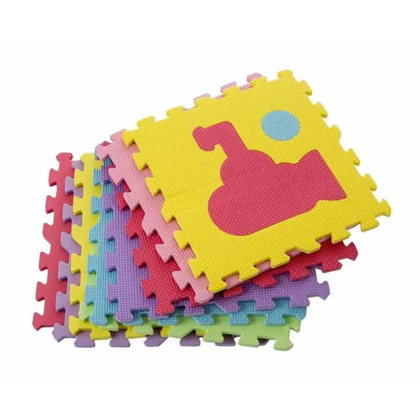Коврик-паззл полиэстер 30 x 30 x 1 cm транспорт 9 Предметы