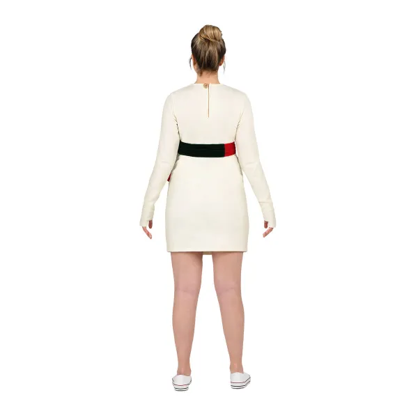 Costume for Adults My Other Me One size Snow Doll 2 Pieces White