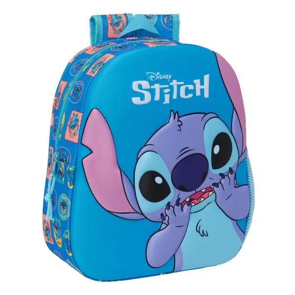 Skolas soma Stitch Zils 27 x 33 x 10 cm 3D