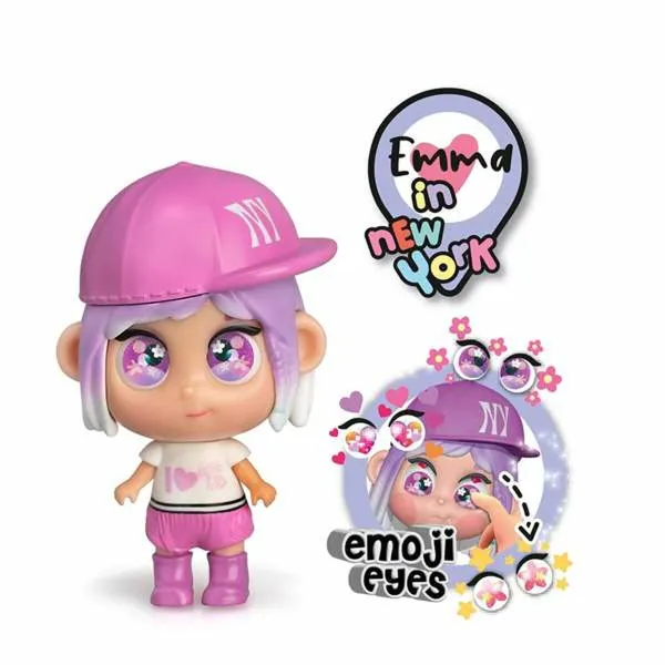 Lelle Zīdainis Famosa Mini Trotties Emoji Eyes 12 cm Artikulēts