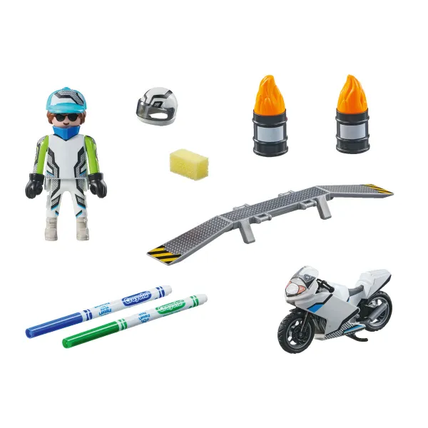 Playset Playmobil Color Motocikls 18 Daudzums