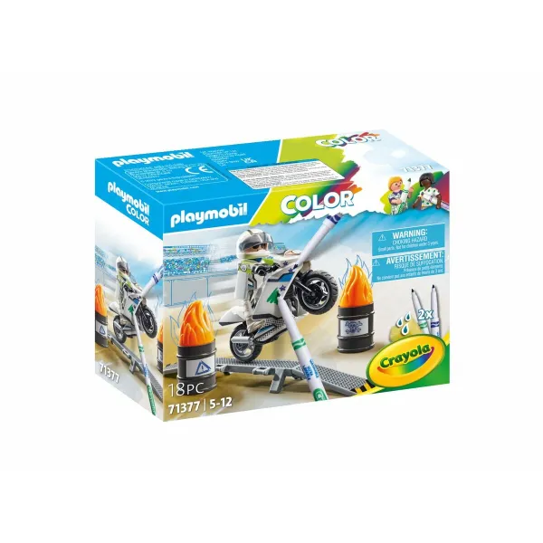 Playset Playmobil Color Motociklas 18 Dalys
