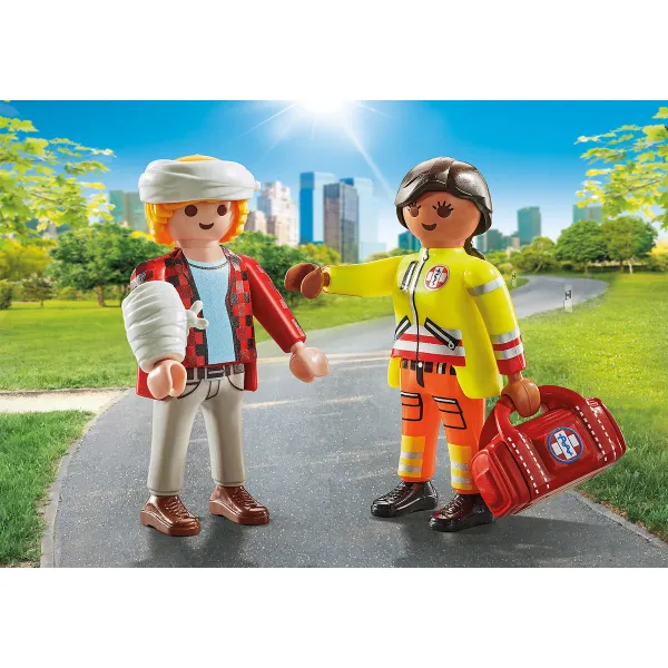 Playset Playmobil 71506 Санитар 6 Предметы