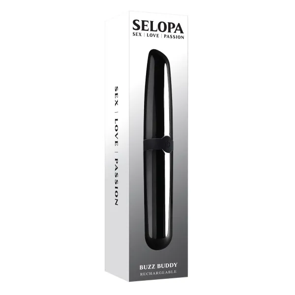 Mini Vibrators Selopa Buzz Buddy Melns