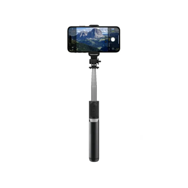 Crong SelfieGo Lite – Compact Bluetooth Selfie Stick Tripod (Black)
