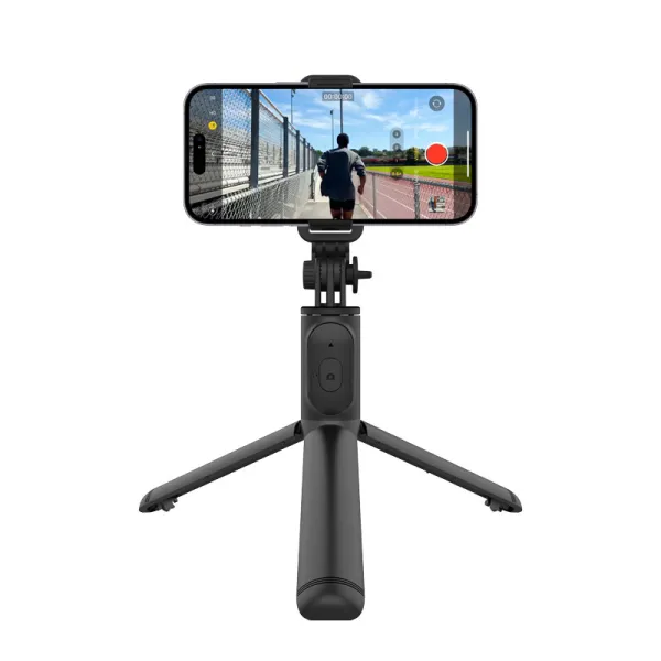 Crong SelfieGo Lite – Compact Bluetooth Selfie Stick Tripod (Black)
