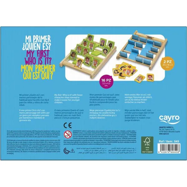 Деревянная игра Cayro Quien es quien 25 x 18 x 33 cm