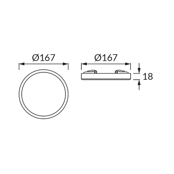 OLGA LED C 12W BLACK CCT