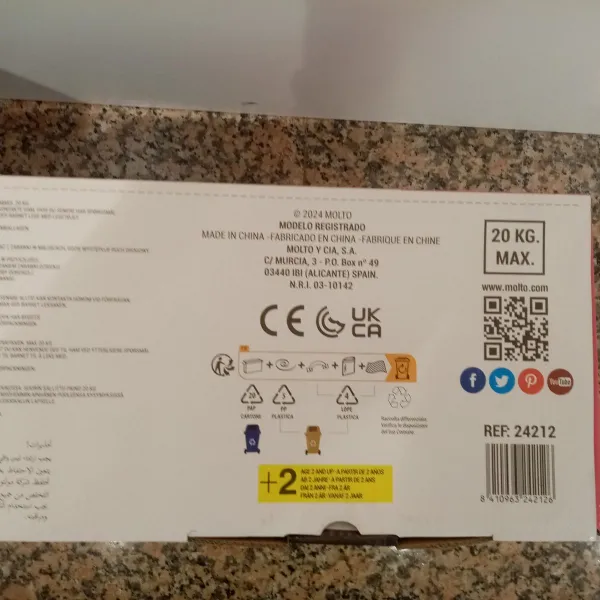 Vaikiškas dviratis Moltó Rožinė Be pedalų