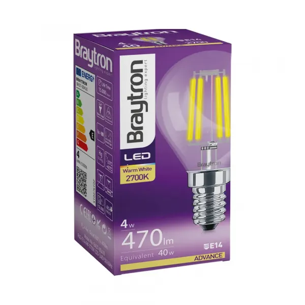 BRY-ADVANCE-4W-E14-P45-CLR-2700K-LED BULB