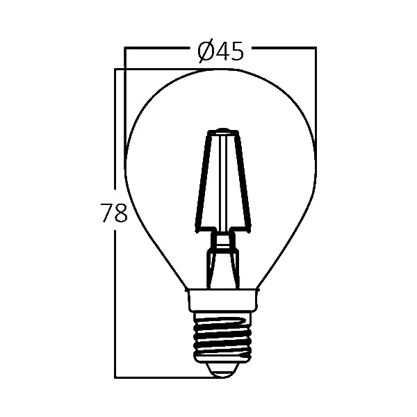 BRY-ADVANCE-4W-E14-P45-CLR-2700K-LED BULB