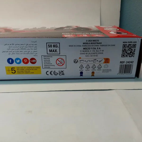 Paspirtukas Moltó Raudona 72-77 cm