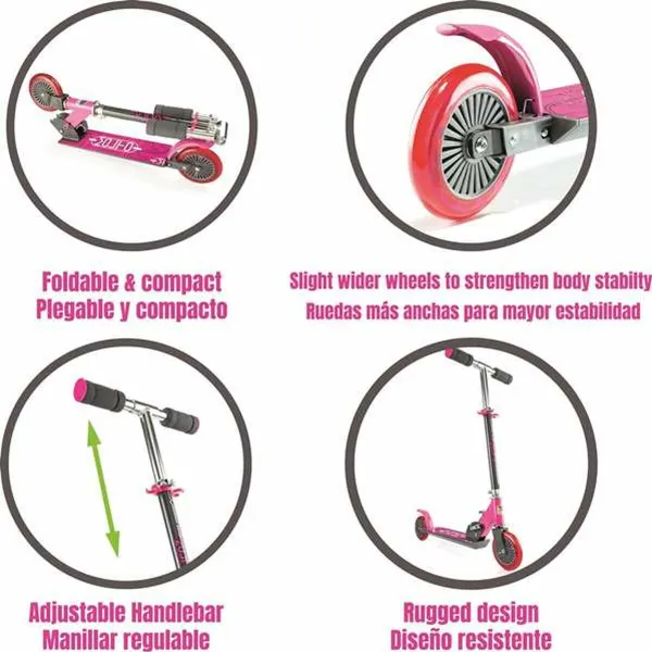 Scooter Moltó Pink Metal Plastic 72-77 cm