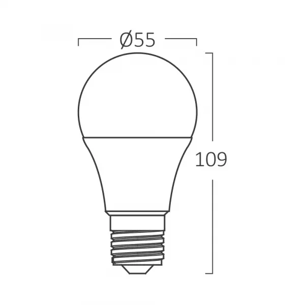 BRY-ADVANCE-5W-E27-A60-3000K-LED BULB