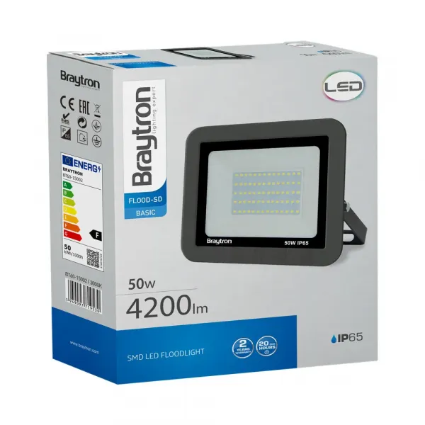 BRY-FLOOD-SD-50W-GRY-3000K-IP65-LED FLOODLIGHT