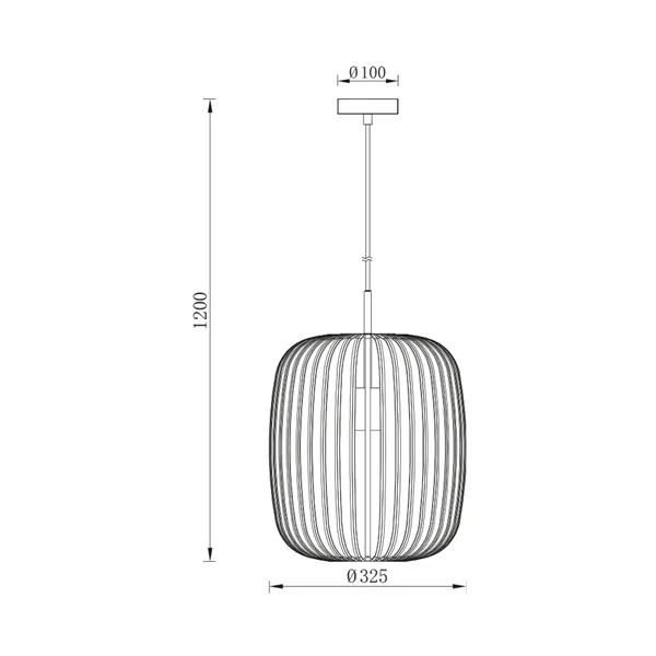 BRY-W007R-1H-1xE27-BEJ-PENDANT LIGHT