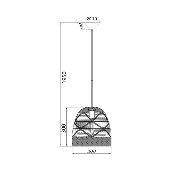 BRY-D003R-1H-1xE27-RTN-PENDANT LIGHT