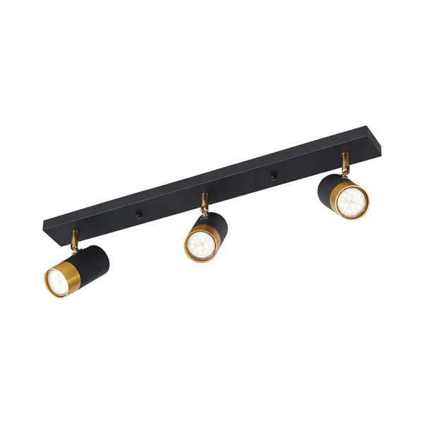 BRY-G002C-3H-3xGU10-GLD-BLC-CEILING LIGHT