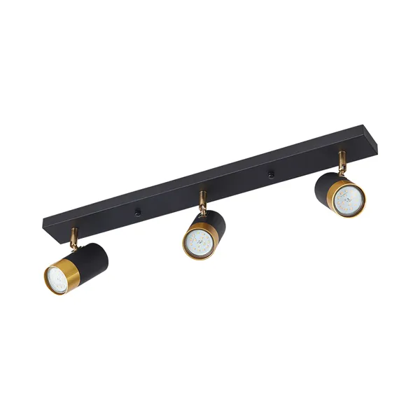 BRY-G002C-3H-3xGU10-GLD-BLC-CEILING LIGHT